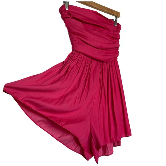 DO+BE strapless double tie in the back pink romper size small - Picture 5 of 9